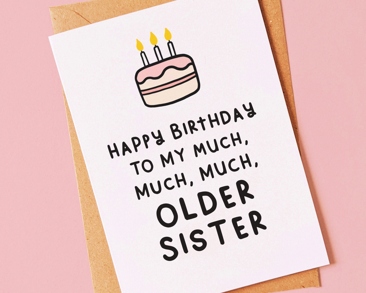 Older Sister Cards For Her, Rude And Funny Birthday Card